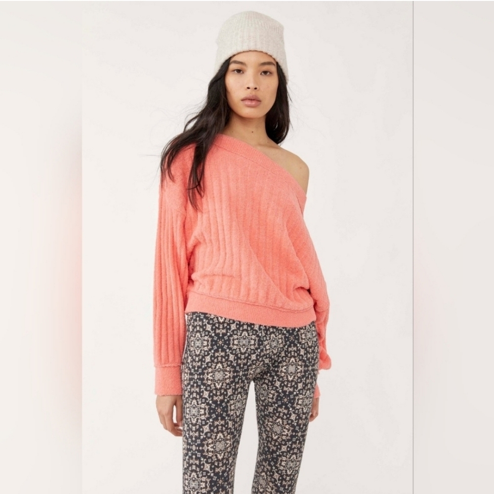 Free People Cabin Fever Convertible Neck Pullover size XL